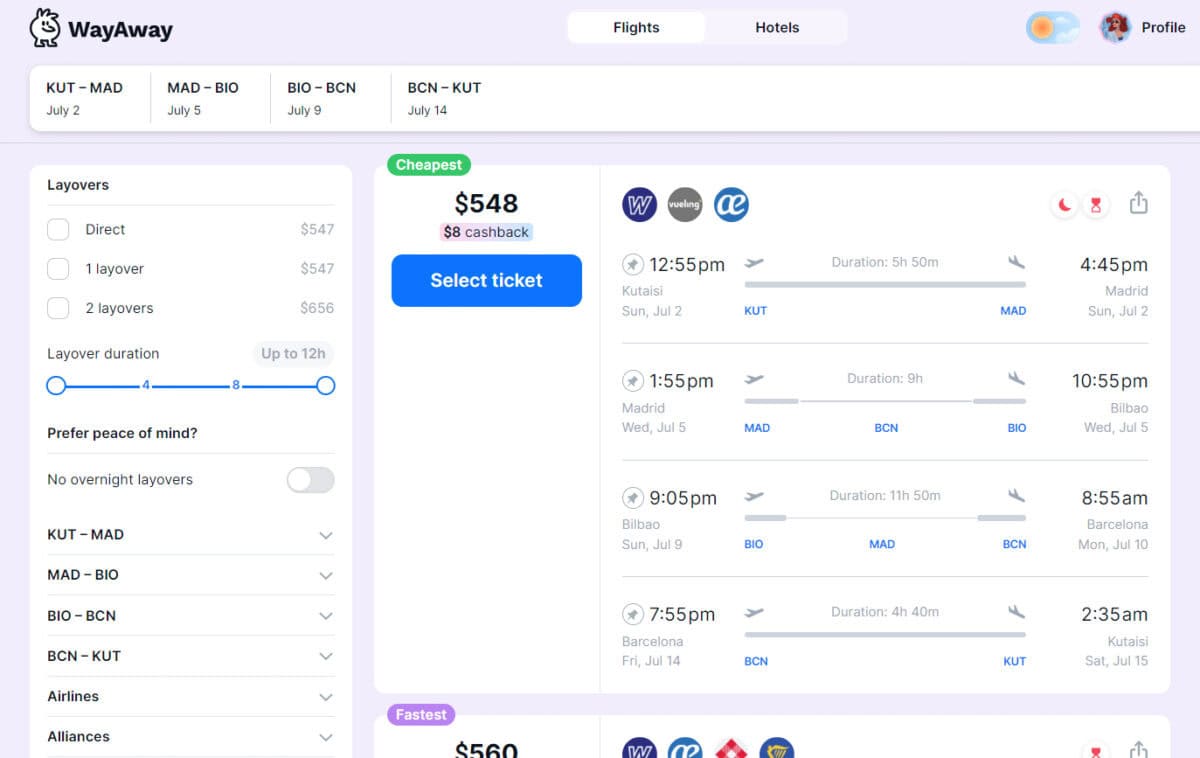 WayAway: How to Get Cashback on Flights, Hotels & Tours 6 WayAway: How to Get Cashback on Flights, Hotels & Tours 6